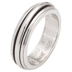 c1995 Piaget Possession Motion Ring Sz 51 5 3/4 18k White Gold Estate Jewelry