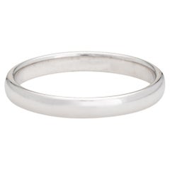 c1999 Tiffany & Co 3mm Wedding Band Sz 9 Ring 950 Platinum Estate Comfort Fit