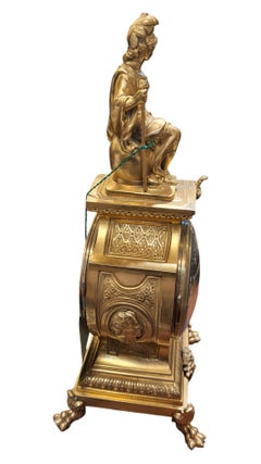C19rg French Figural Gilt Clock