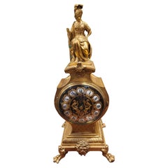 Antique C19rg French Figural Gilt Clock