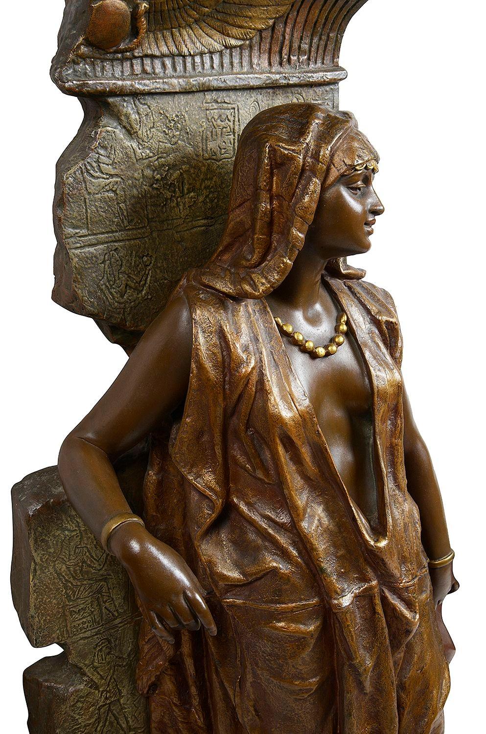 C19th Bronze Arab girl, signed Guillot For Sale 3