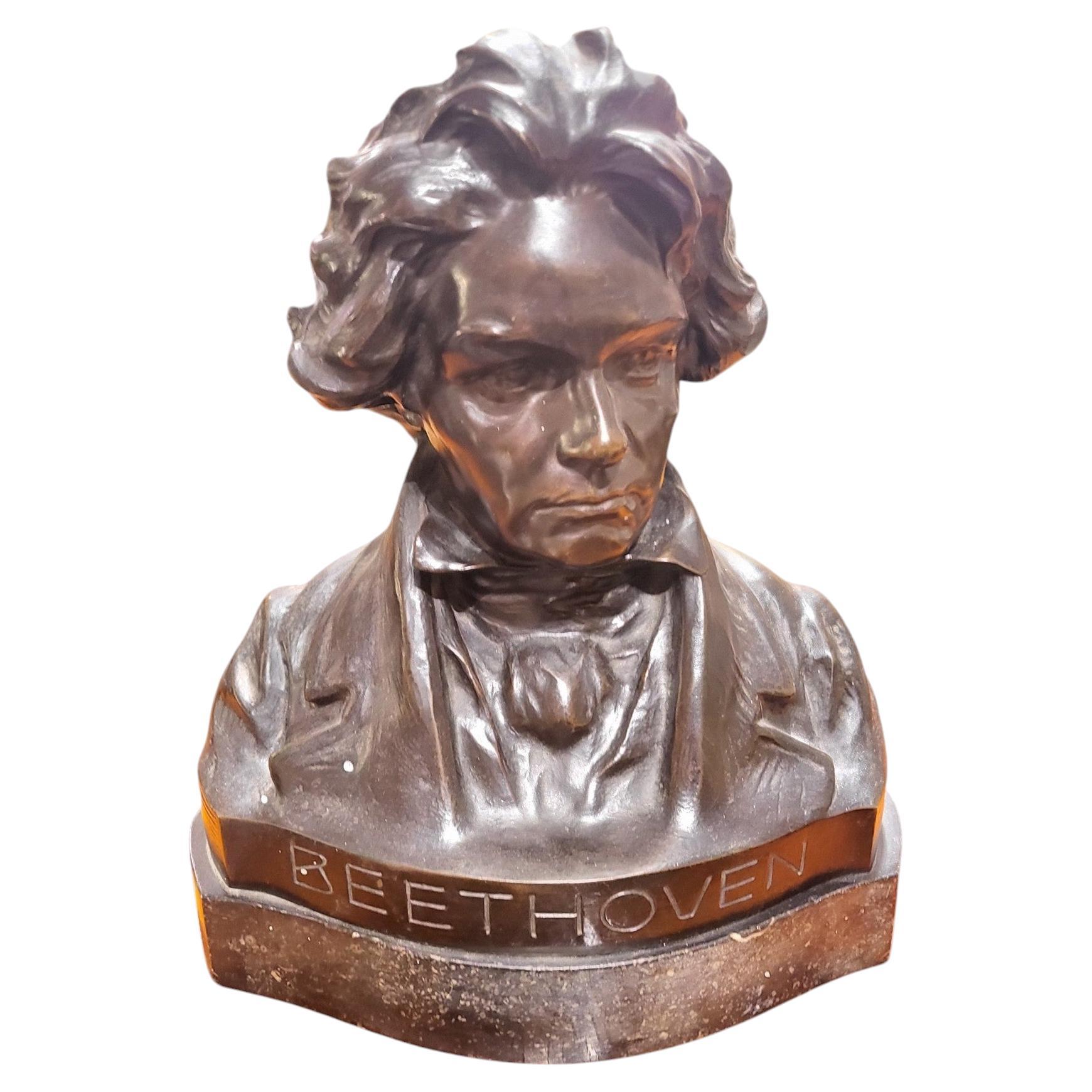 C19th Bronze Bust of Beethoven
