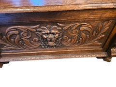 C19th Geschnitzte Eiche Siedlung