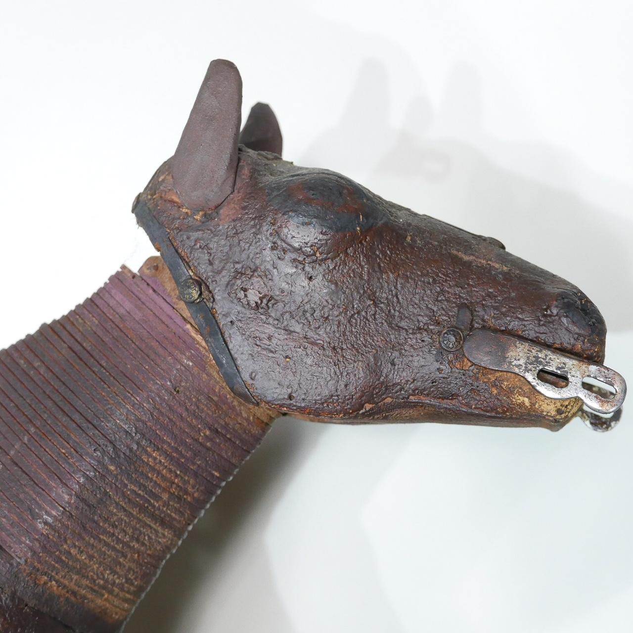 Leather Articulated Horse Model, circa 19th Century For Sale