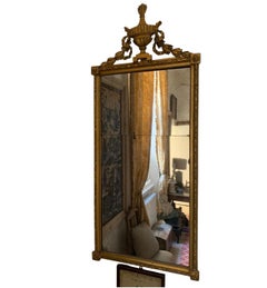 C19th Century French gilded mirror with urn detail
