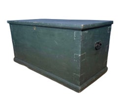 C19th Century Large painted pine trunk