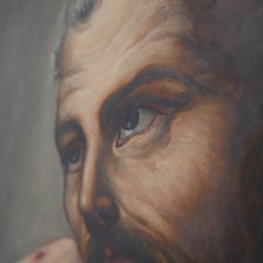 St. Jerome Religious Painting, circa 19th Century