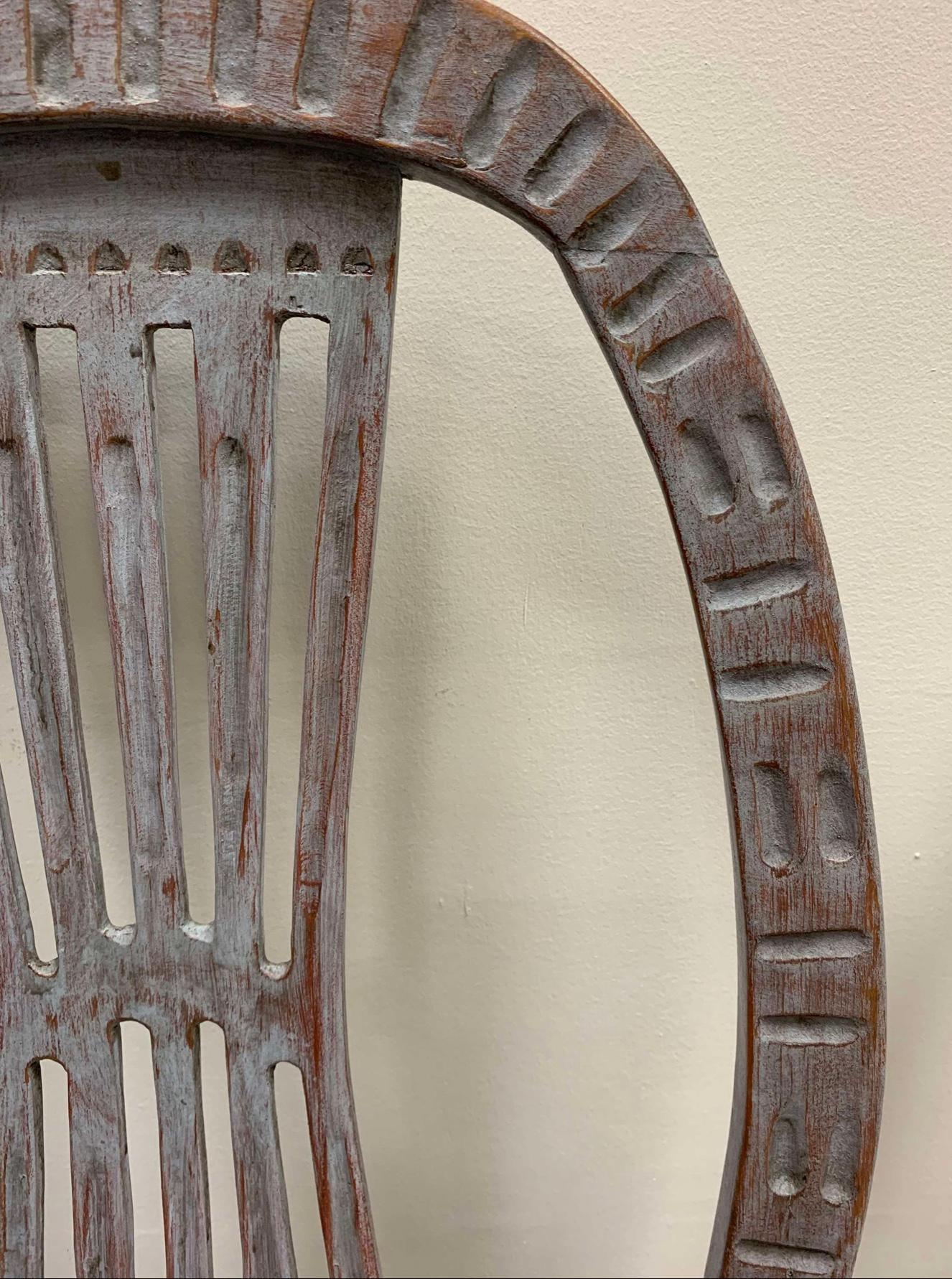 C19th Century Schwedisch gemalt Folk Stühle im Angebot 3