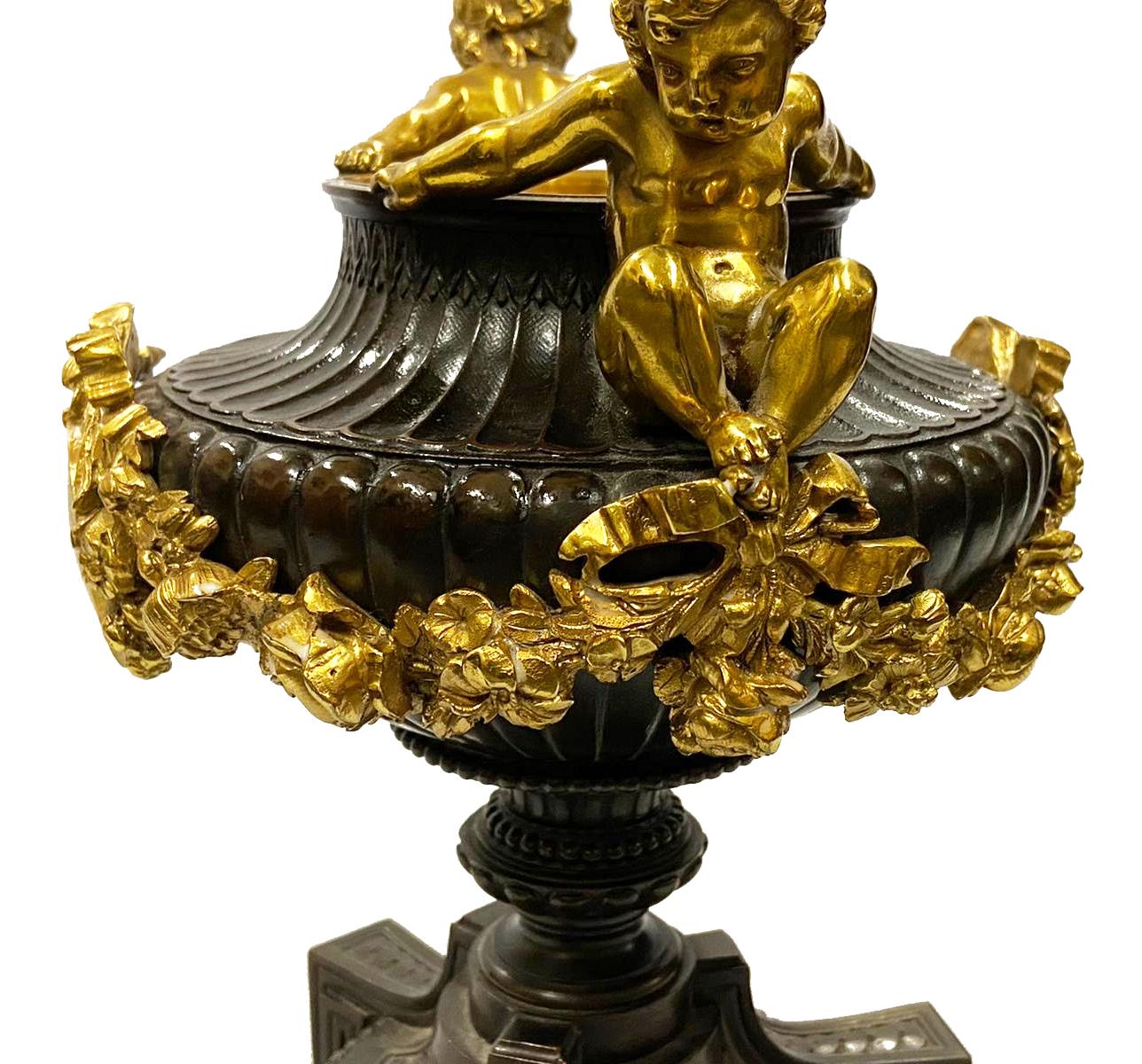 Neoclassical 19th Century Classical Bronze Urn
