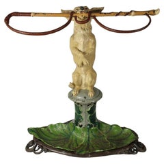 c19th Coalbrookdale dog cast iron stick /umbrella stand