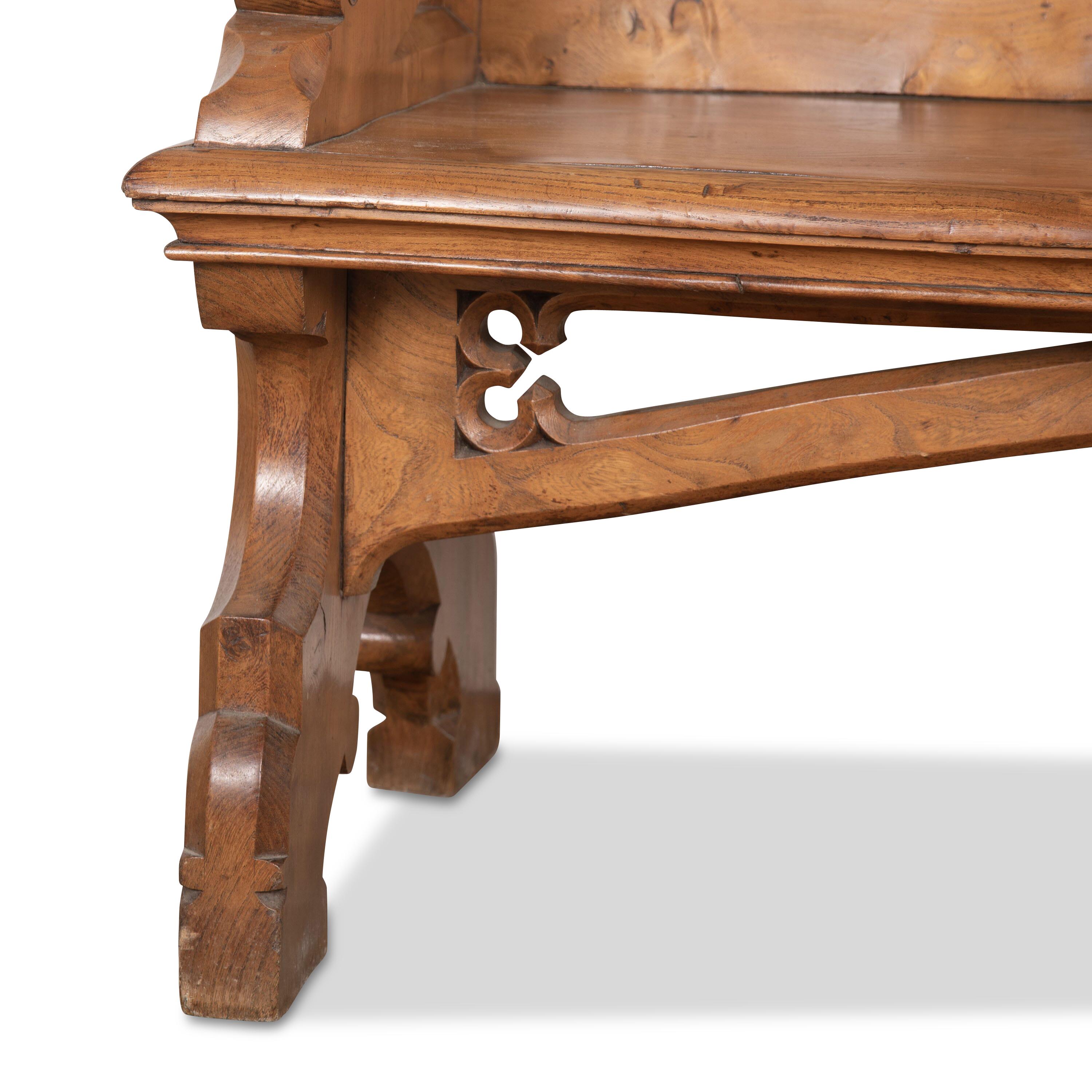 C19th Country House Elm Bench (pair available) For Sale 3