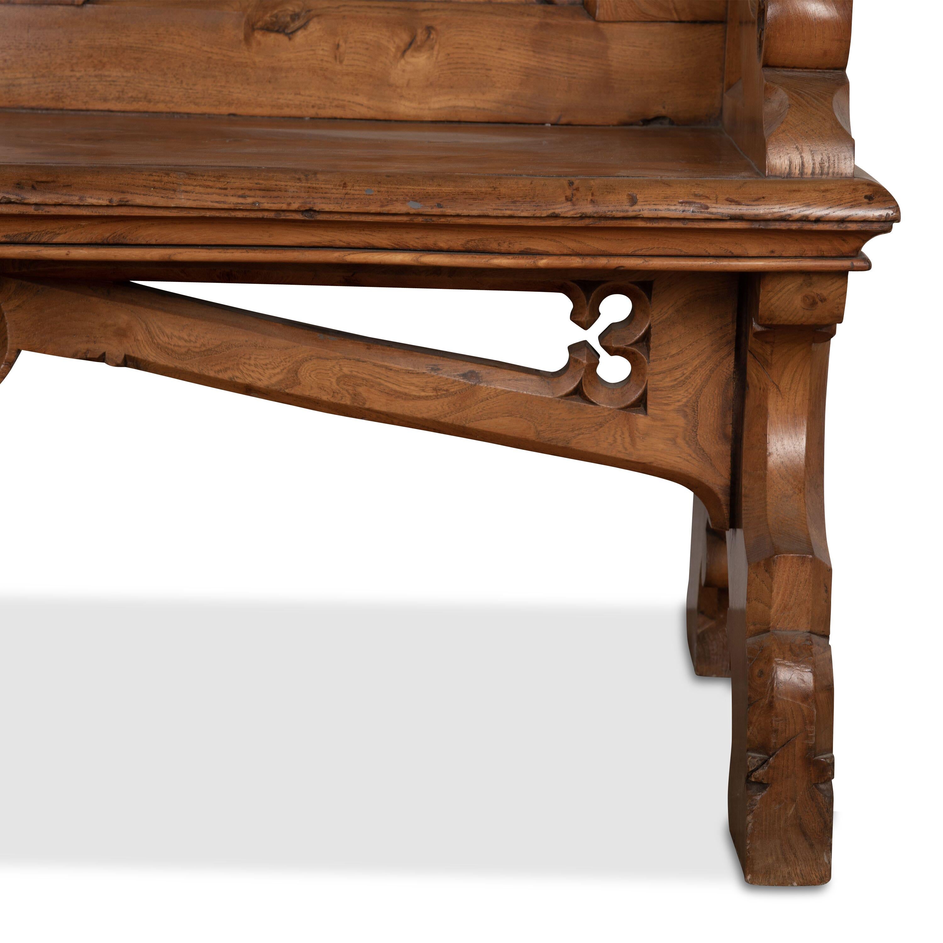 C19th Country House Elm Bench (pair available) For Sale 4