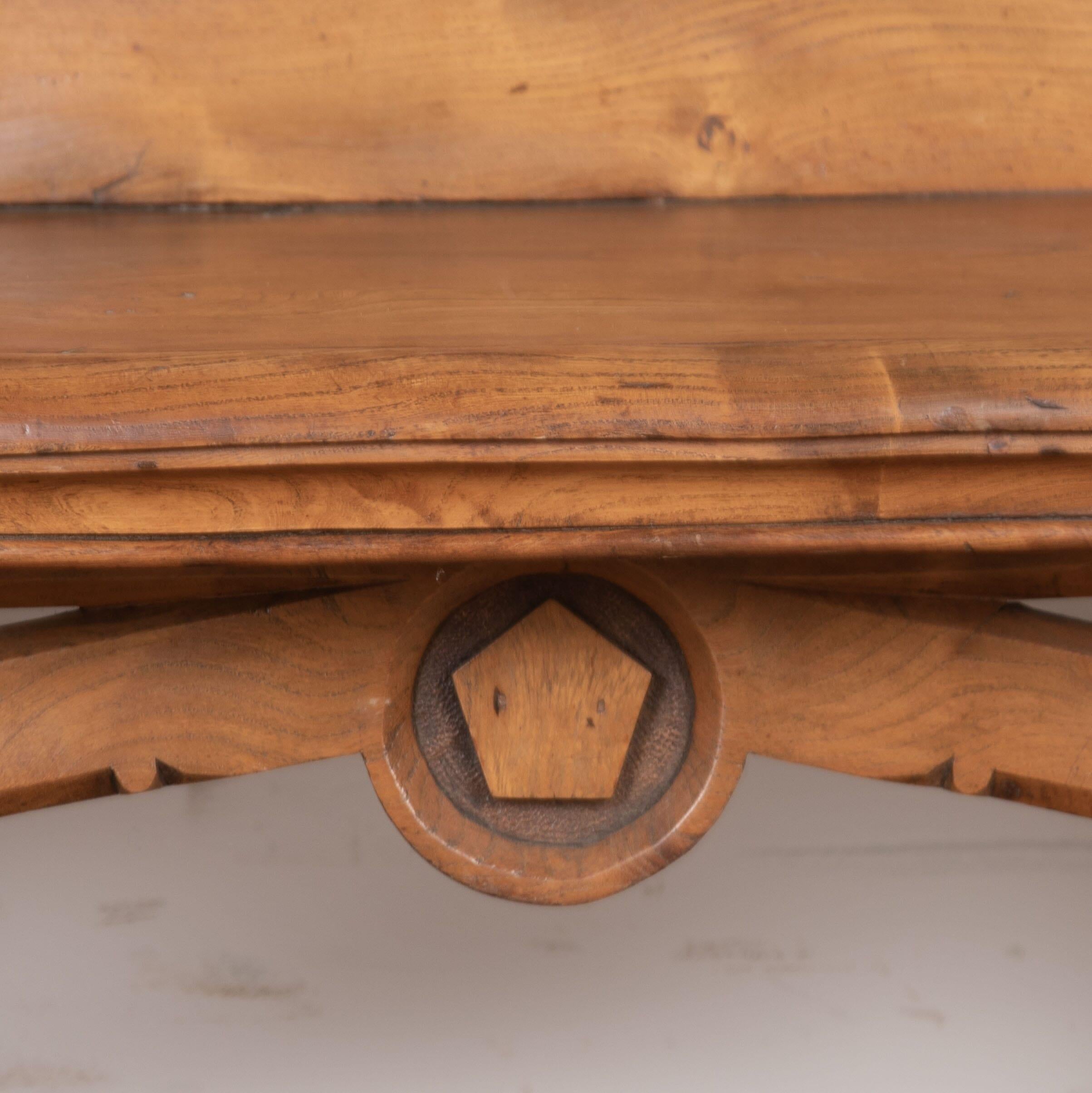 C19th Country House Elm Bench (pair available) For Sale 11