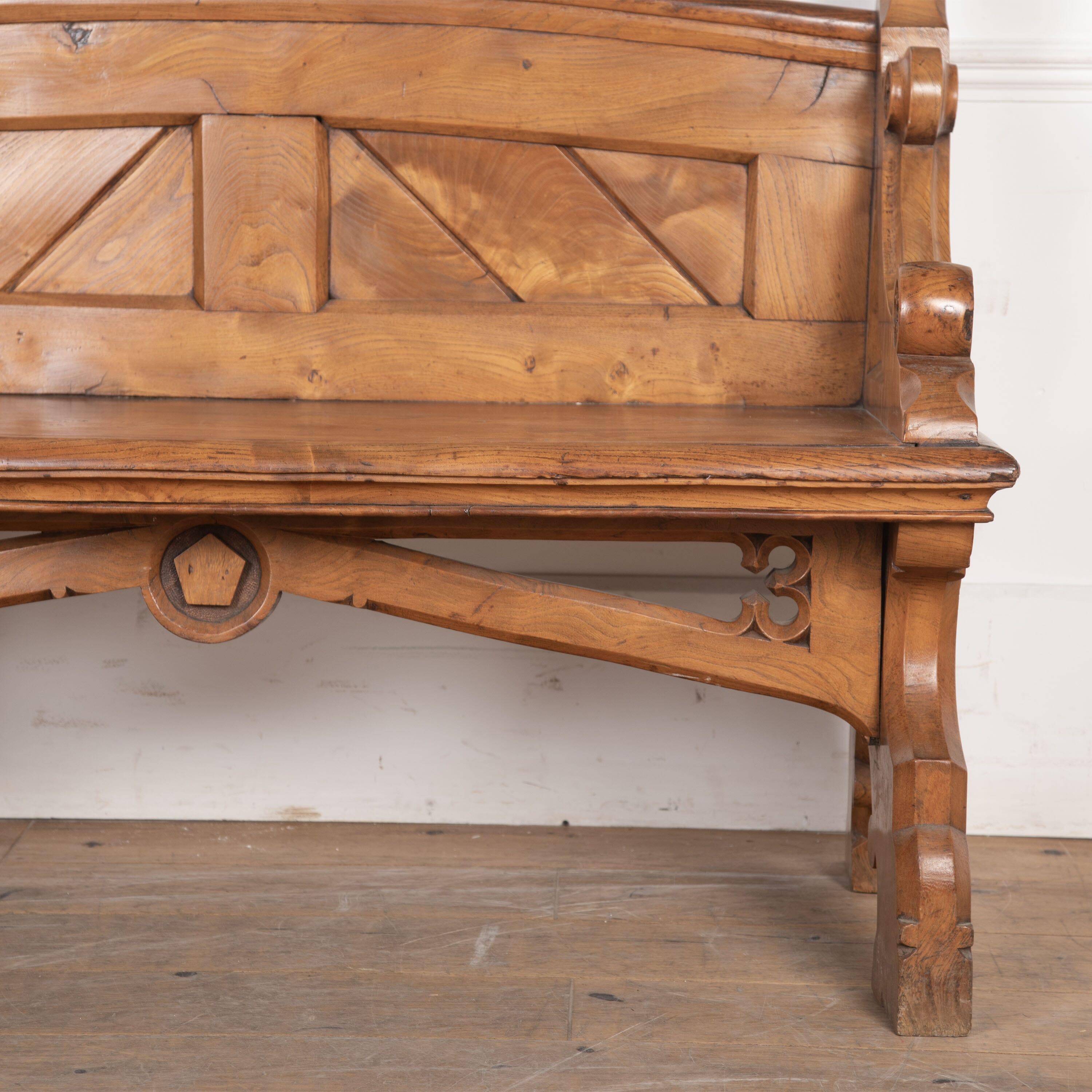 C19th Country House Elm Bench (pair available) For Sale 12
