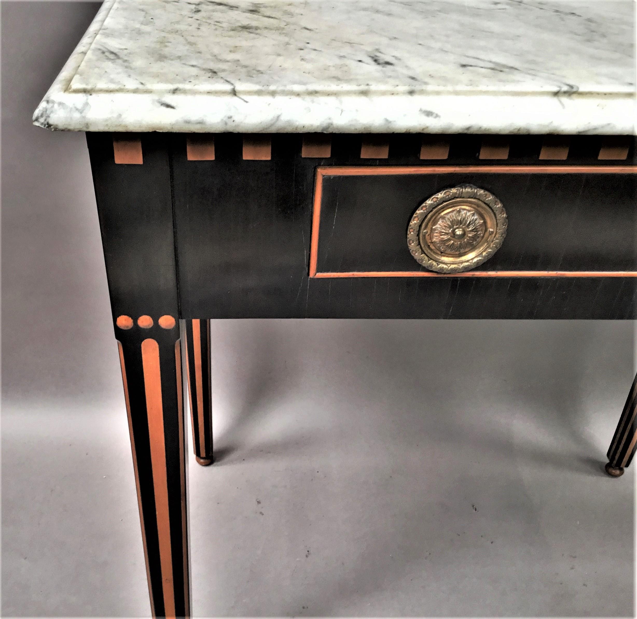 19th Century Dutch Ebony and Satinwood Side Table For Sale 9
