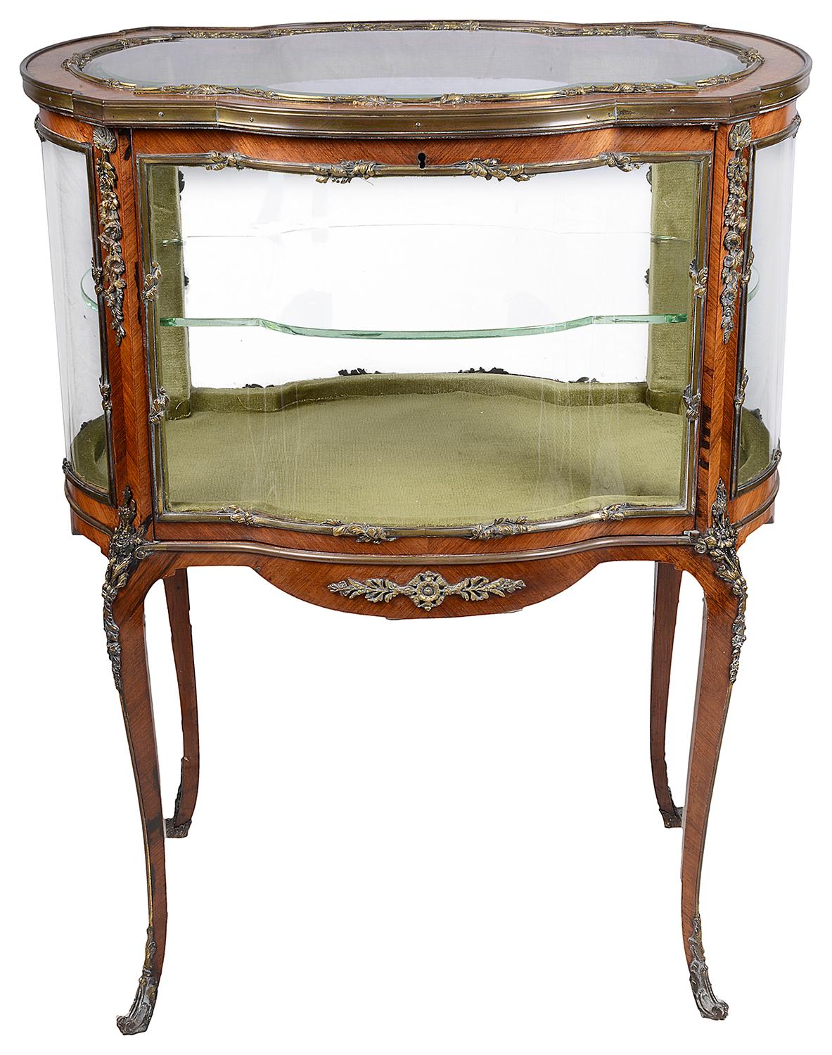 19th Century French Louis XVI Style free standing display cabinet. For Sale 1