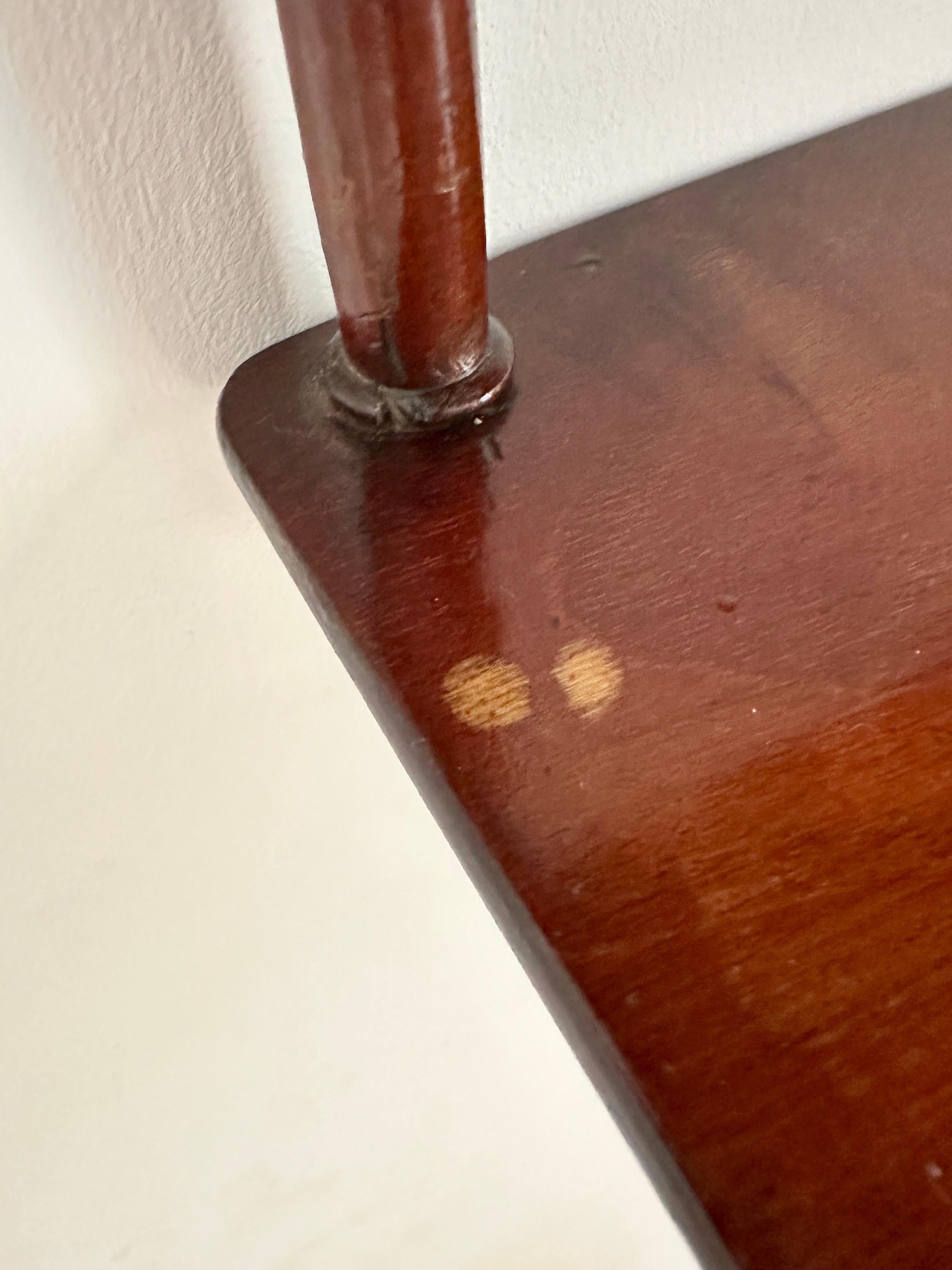 C19th French Mahogany Bobbin Shelf 4