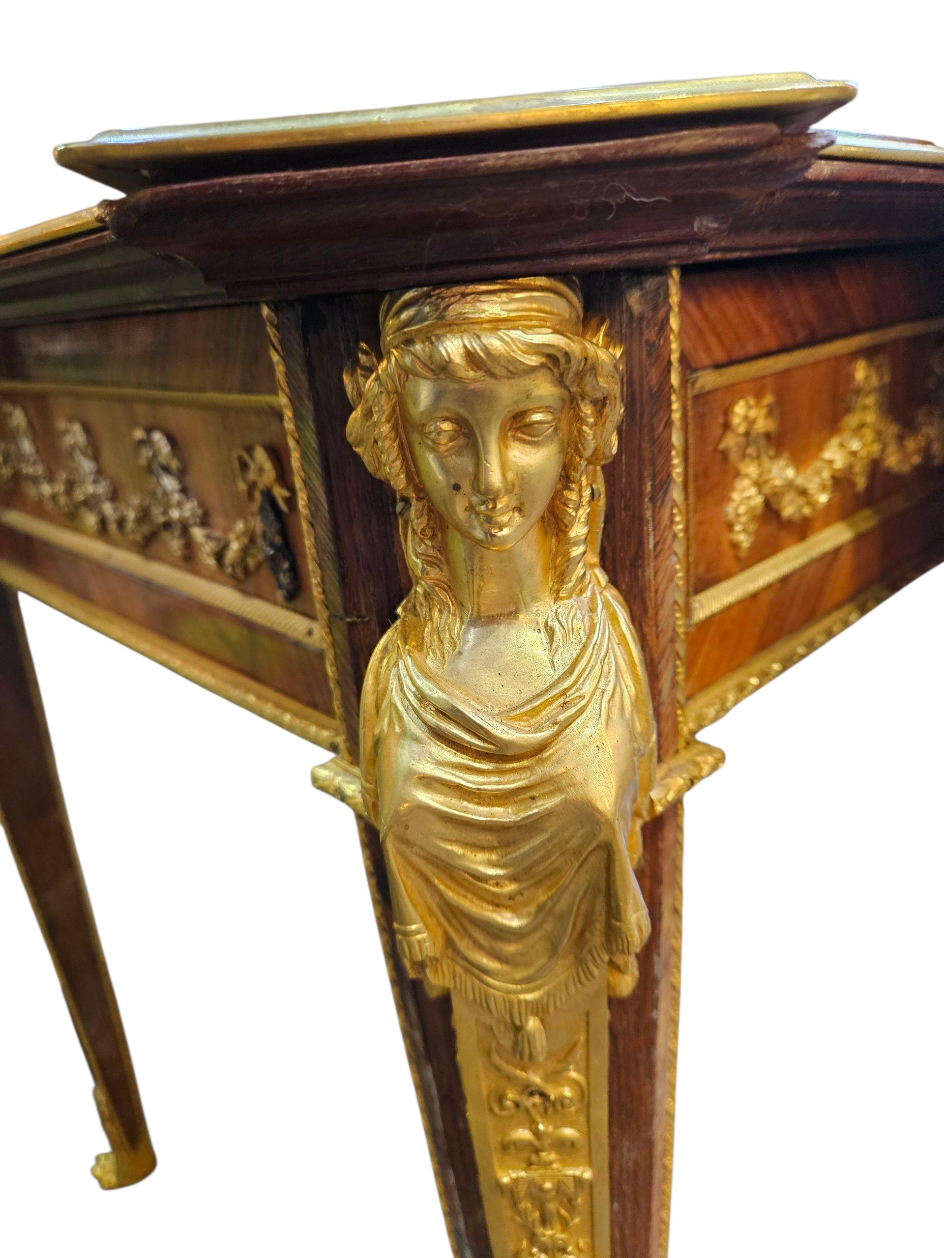 Louis XVI C19th French Ormolu Mounted Louis XV1 Style Writing Desk For Sale