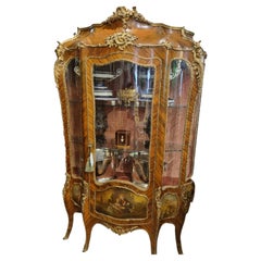 Antique Fine C19th Kingwood French Ormolu Mounted Vitrine