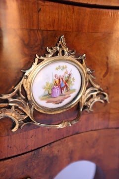 C19th French Walnut Cameo Plaque Chest