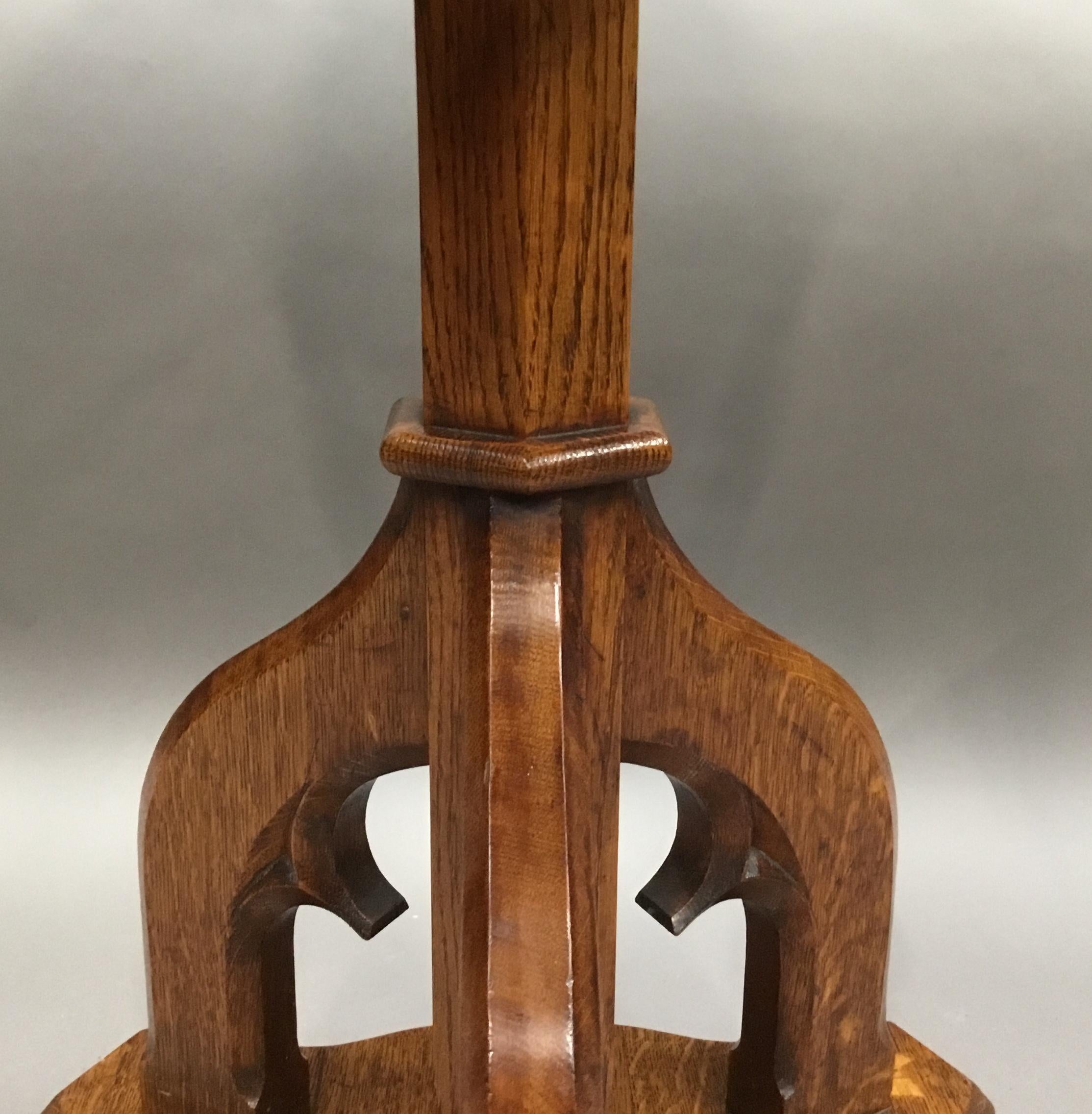 19th Century Gothic Oak Occasional Table For Sale 7