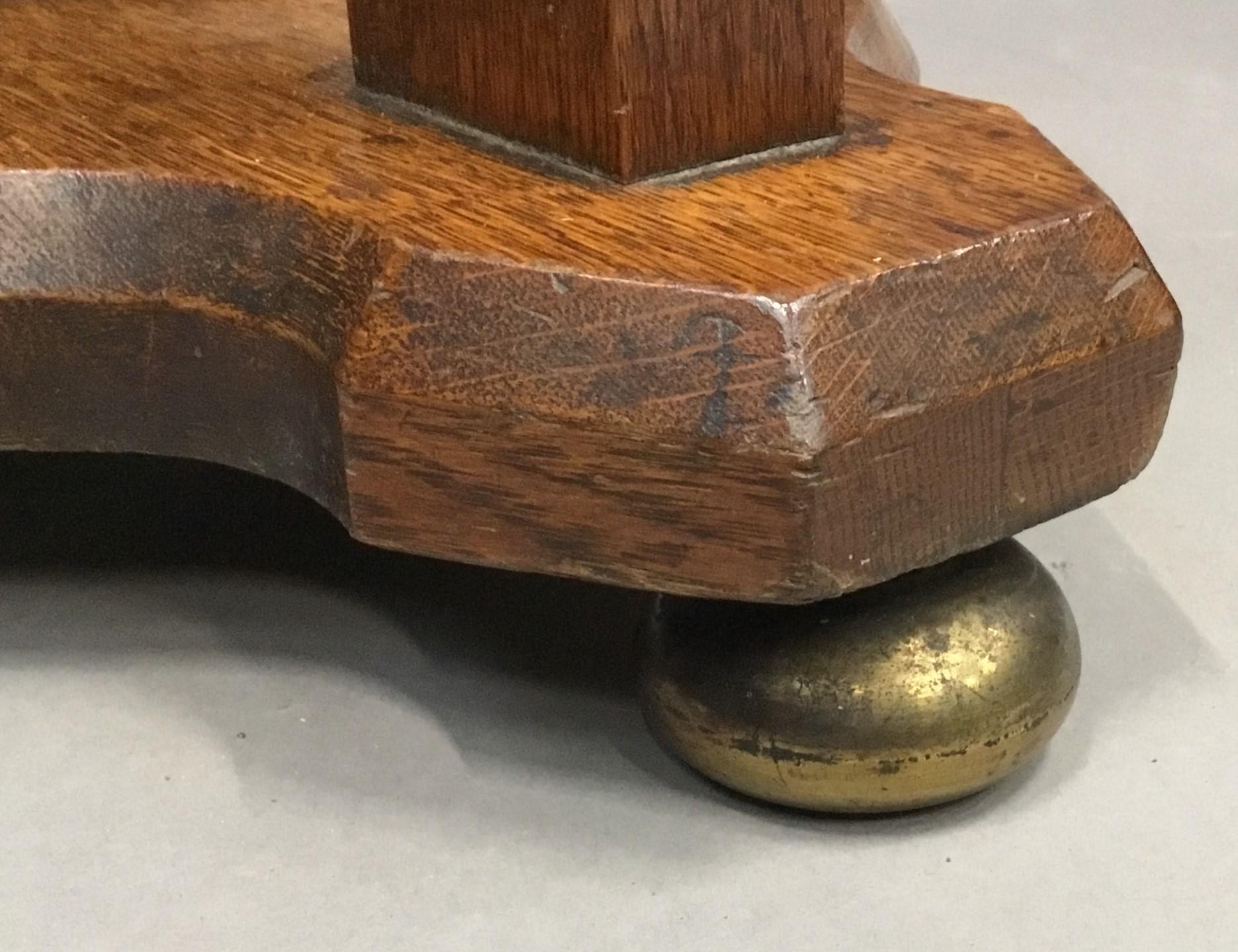 19th Century Gothic Oak Occasional Table For Sale 9