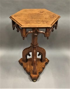 19th Century Gothic Oak Occasional Table