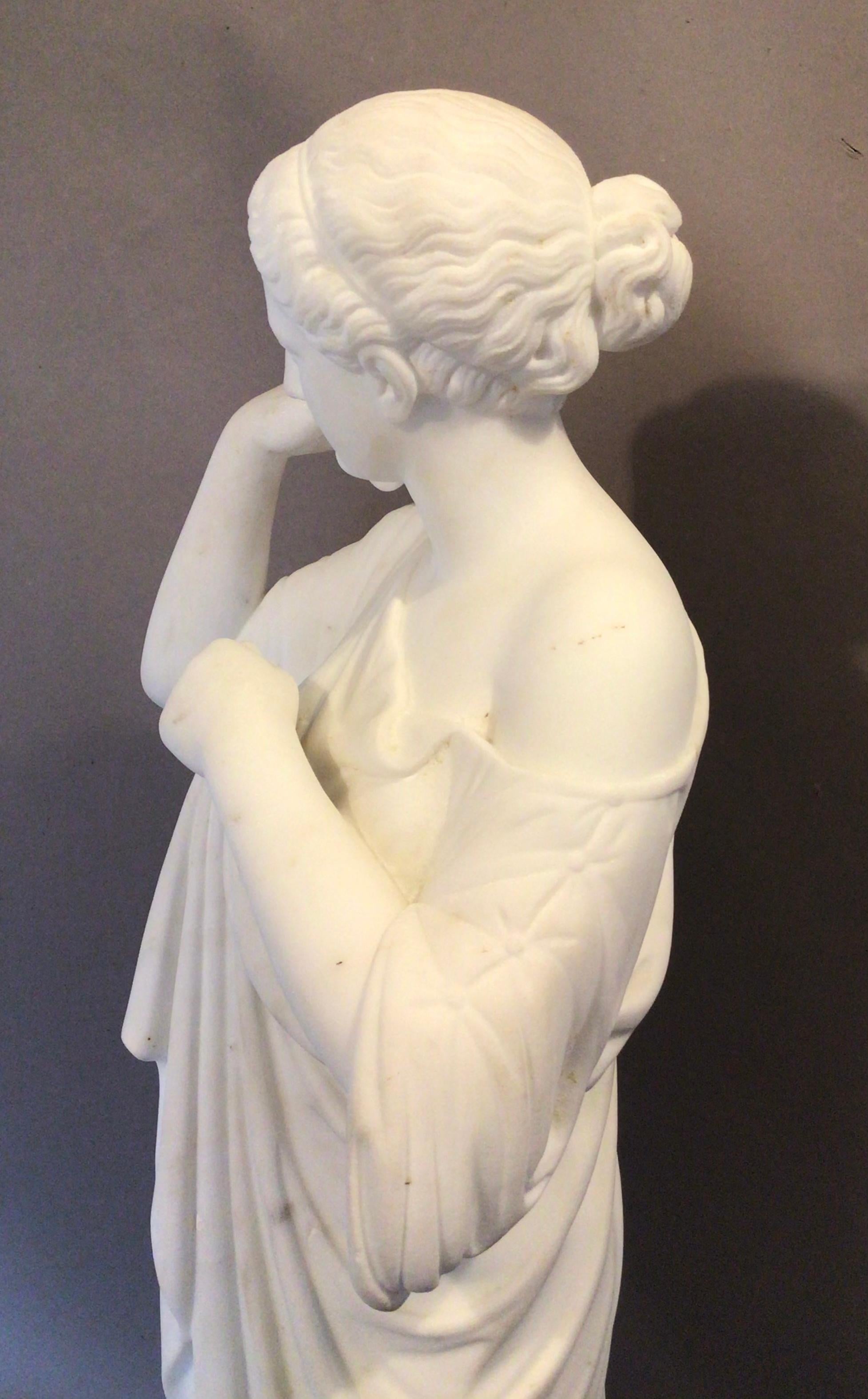 C19th Grand Tour Marble Statue of Diane For Sale 7