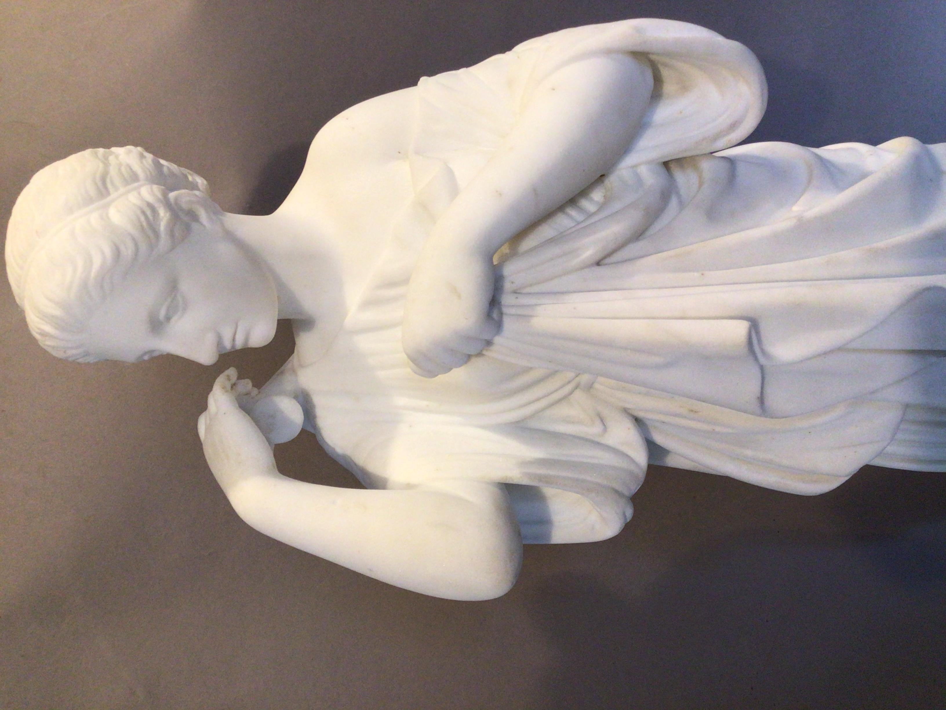 C19th Grand Tour Marble Statue of Diane For Sale 8
