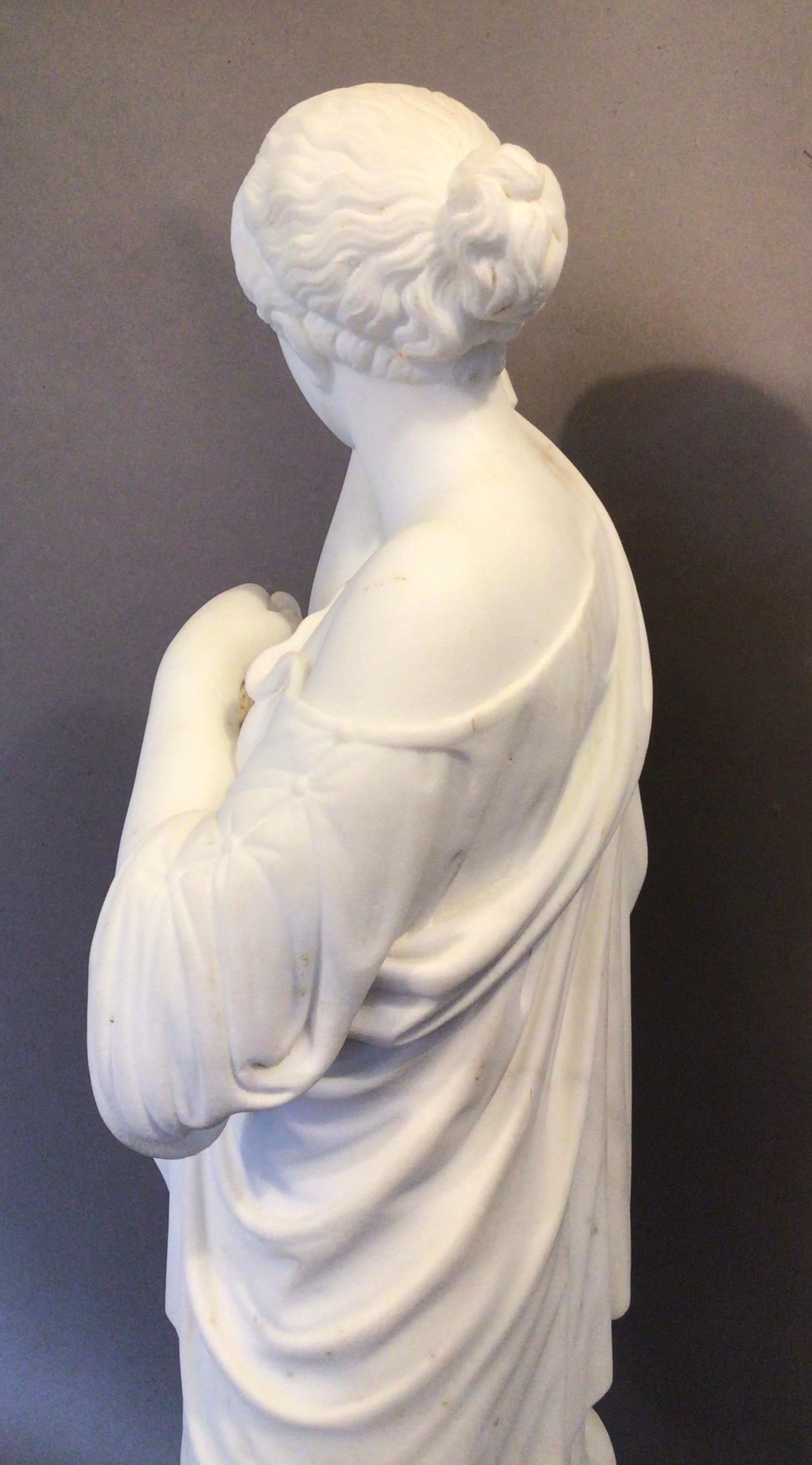 C19th Grand Tour Marble Statue of Diane For Sale 9