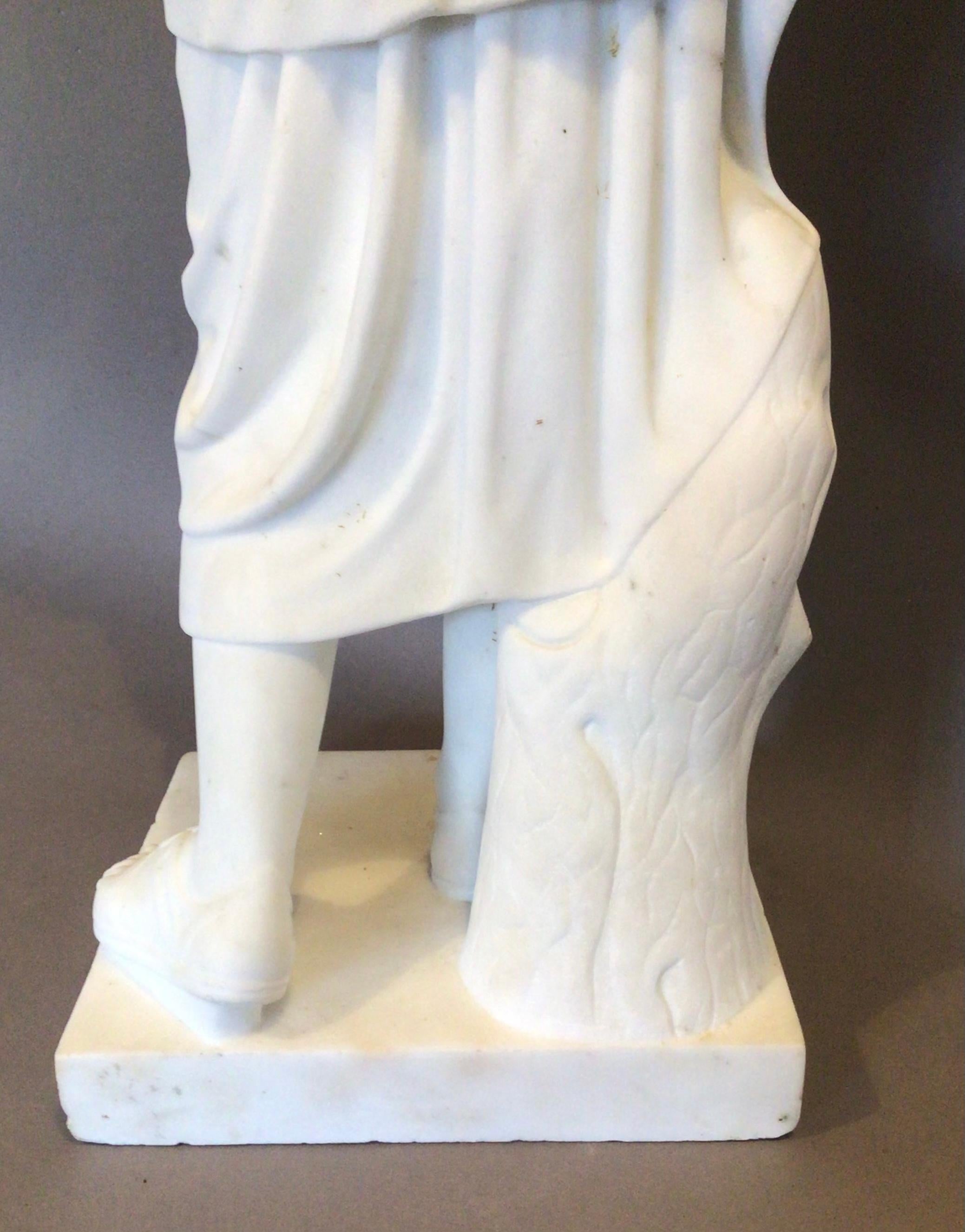 C19th Grand Tour Marble Statue of Diane For Sale 10
