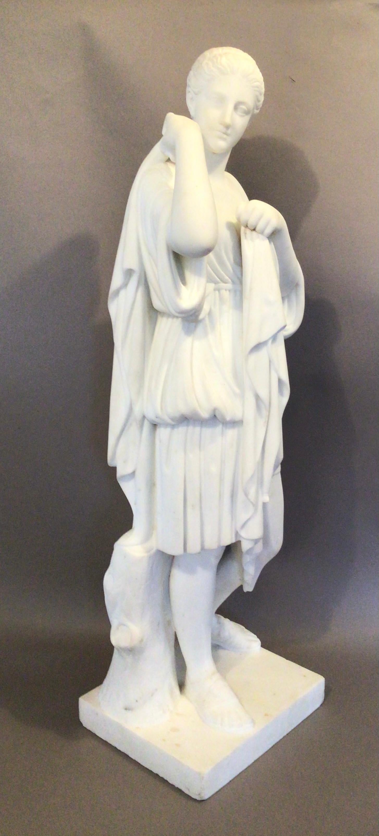 Early 19th Century C19th Grand Tour Marble Statue of Diane For Sale
