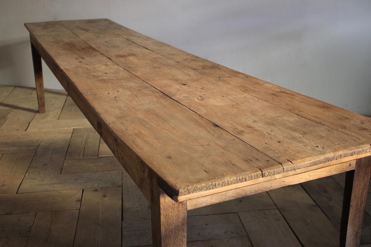 Oak 19th Century Harvest Table from the South of France