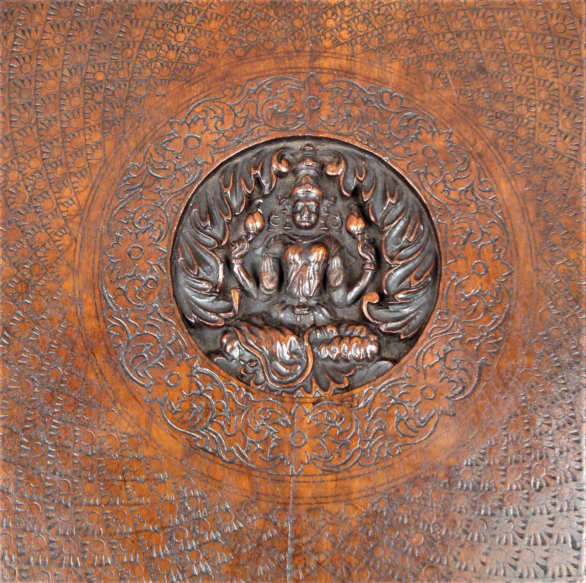C19th Indian Carved Teak Elephant Table For Sale 6