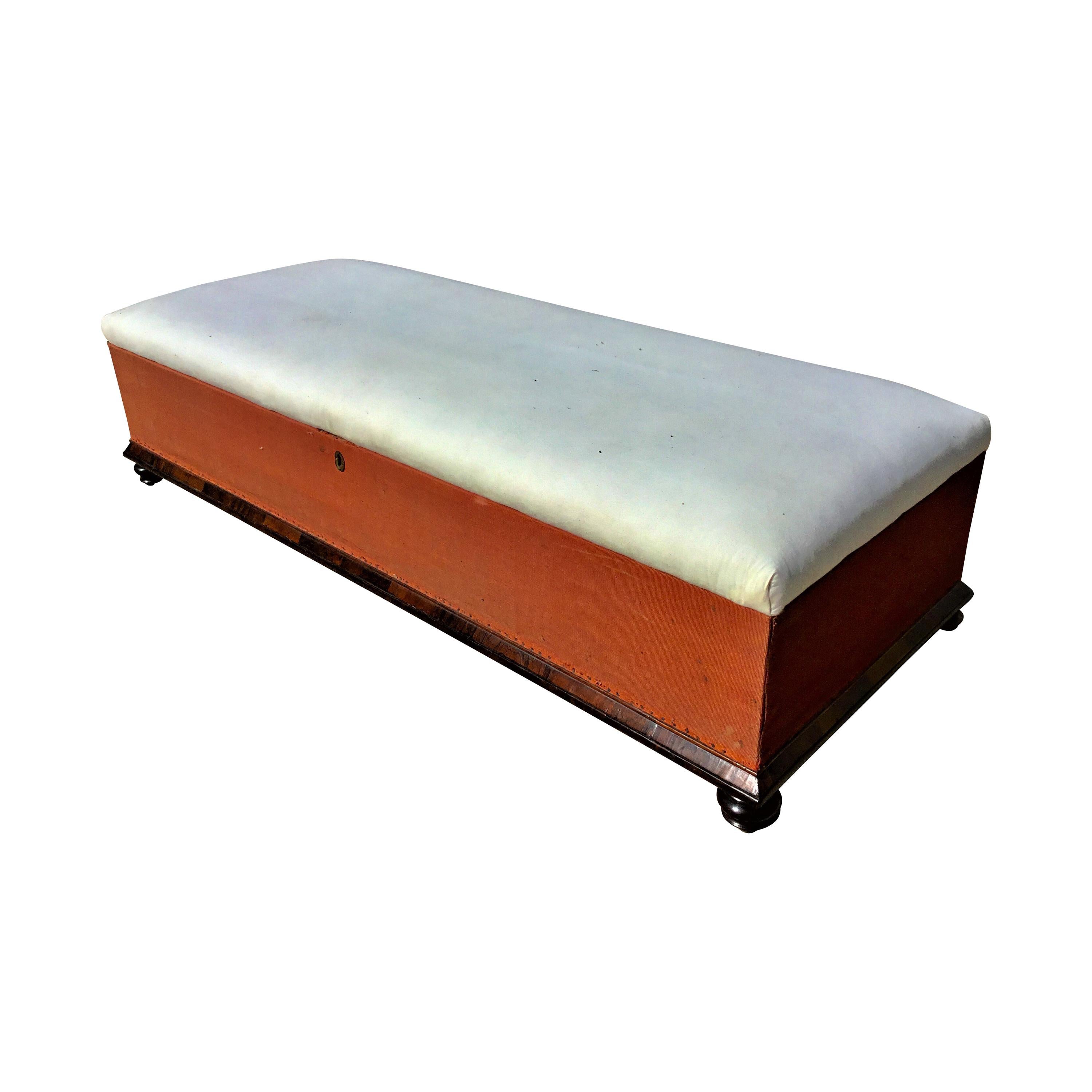 19th Century Large Upholstered Ottoman For Sale