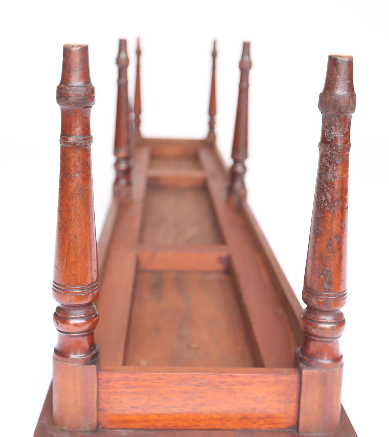 C19th Mahogany  6 leg long Hall Bench In Good Condition In Dereham, GB