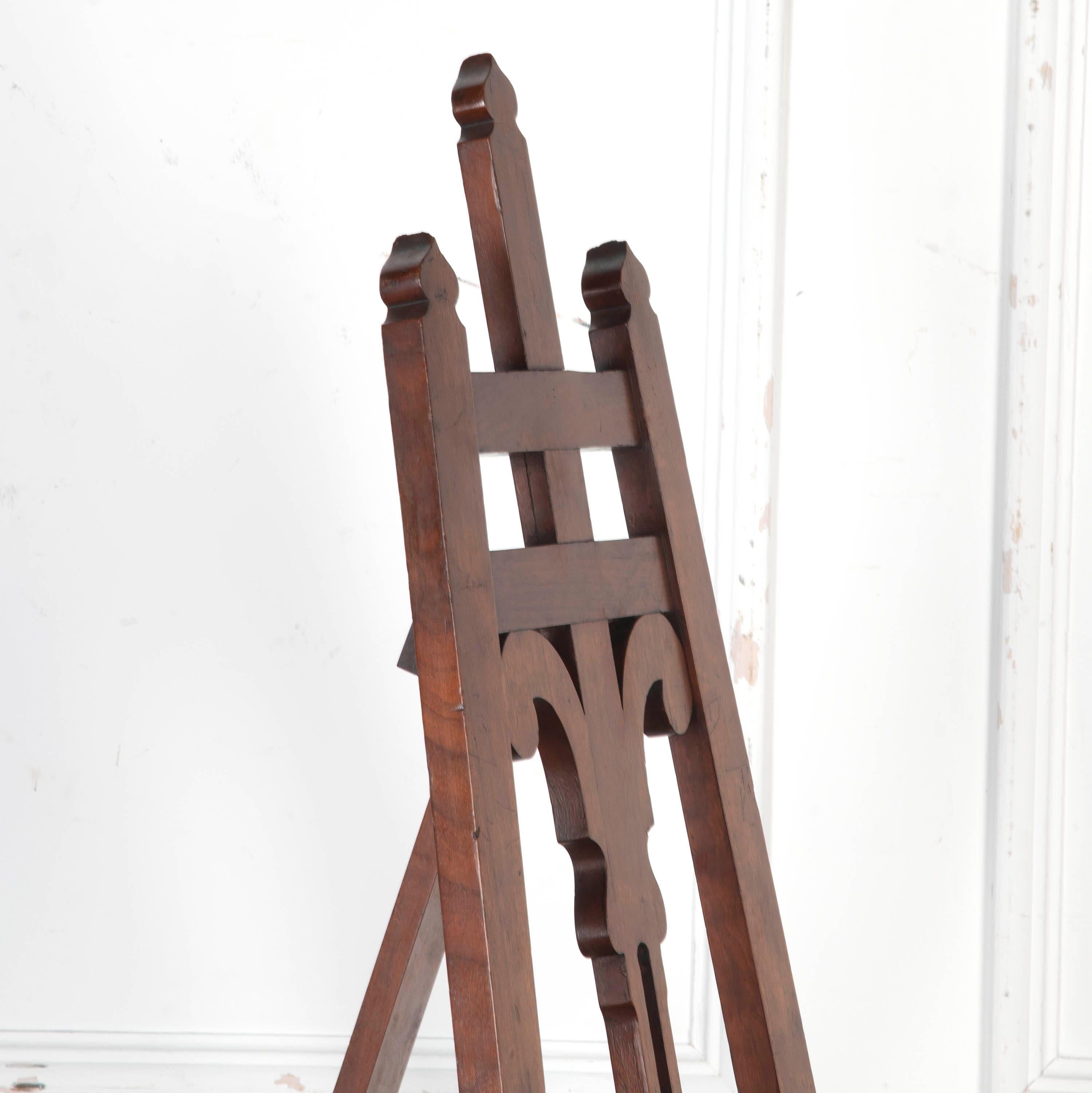 Regency Early C19th Mahogany shapely Easel For Sale