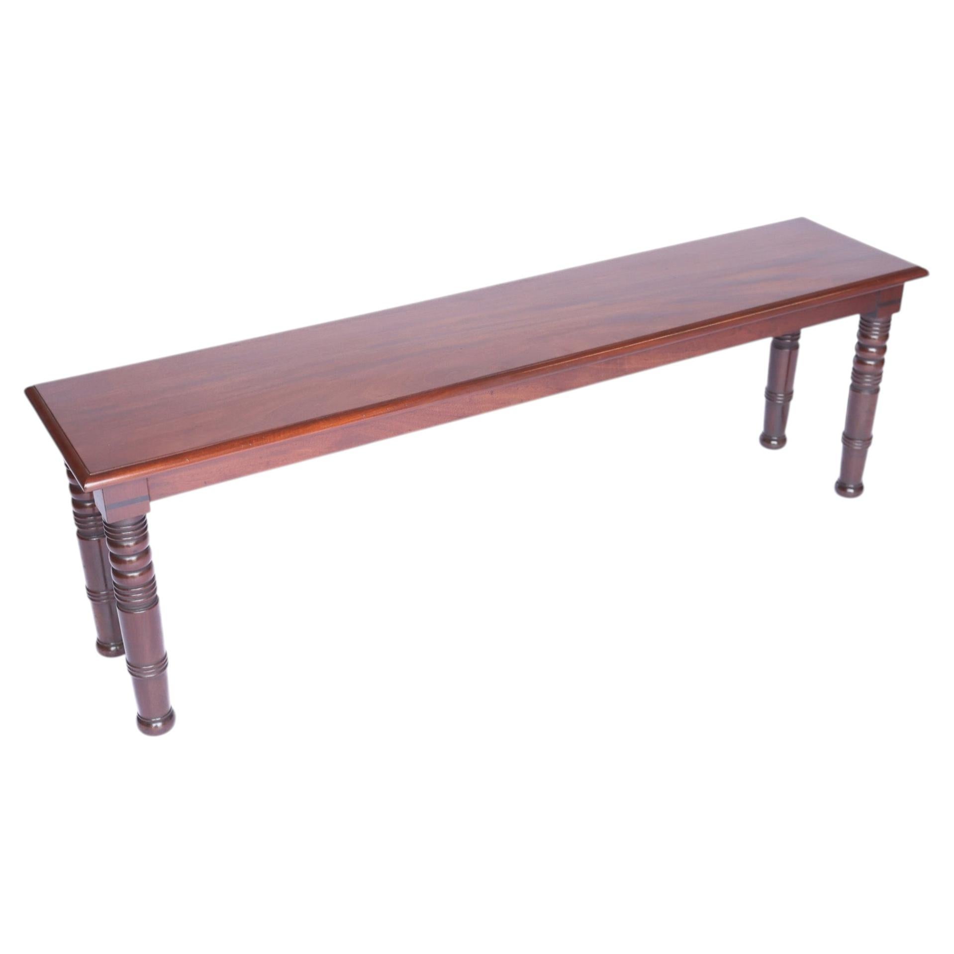 C19th Mahogany Hall Bench For Sale