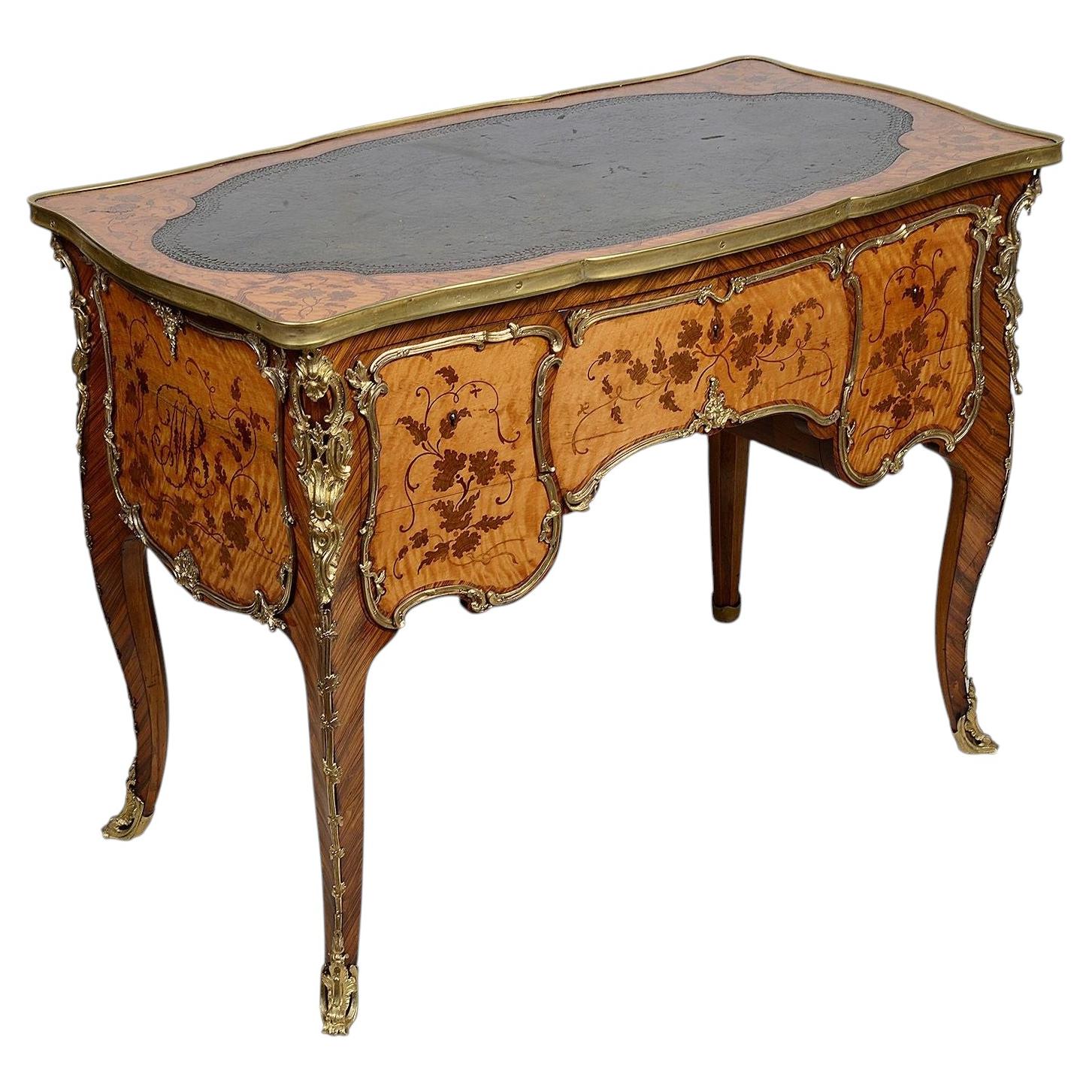 C19th Marquetry Bureau De Dame. For Sale