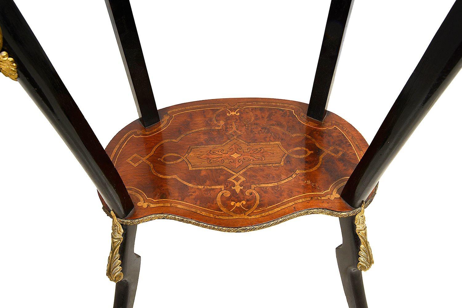 C19th Marquetry inlaid side table / jardiniere. For Sale 3