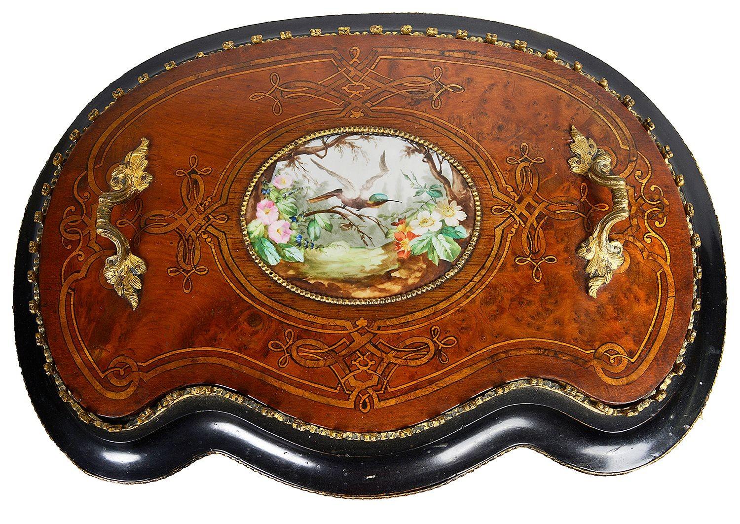 French C19th Marquetry inlaid side table / jardiniere. For Sale