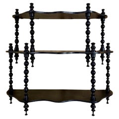 C19th Napoleon III Ebonised Wall Shelf
