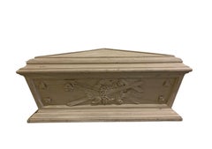 C19th painted Sarcophagus panel with bee decoration