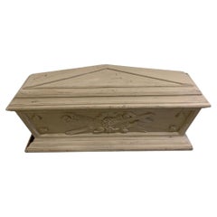 C19th painted Sarcophagus panel with bee decoration
