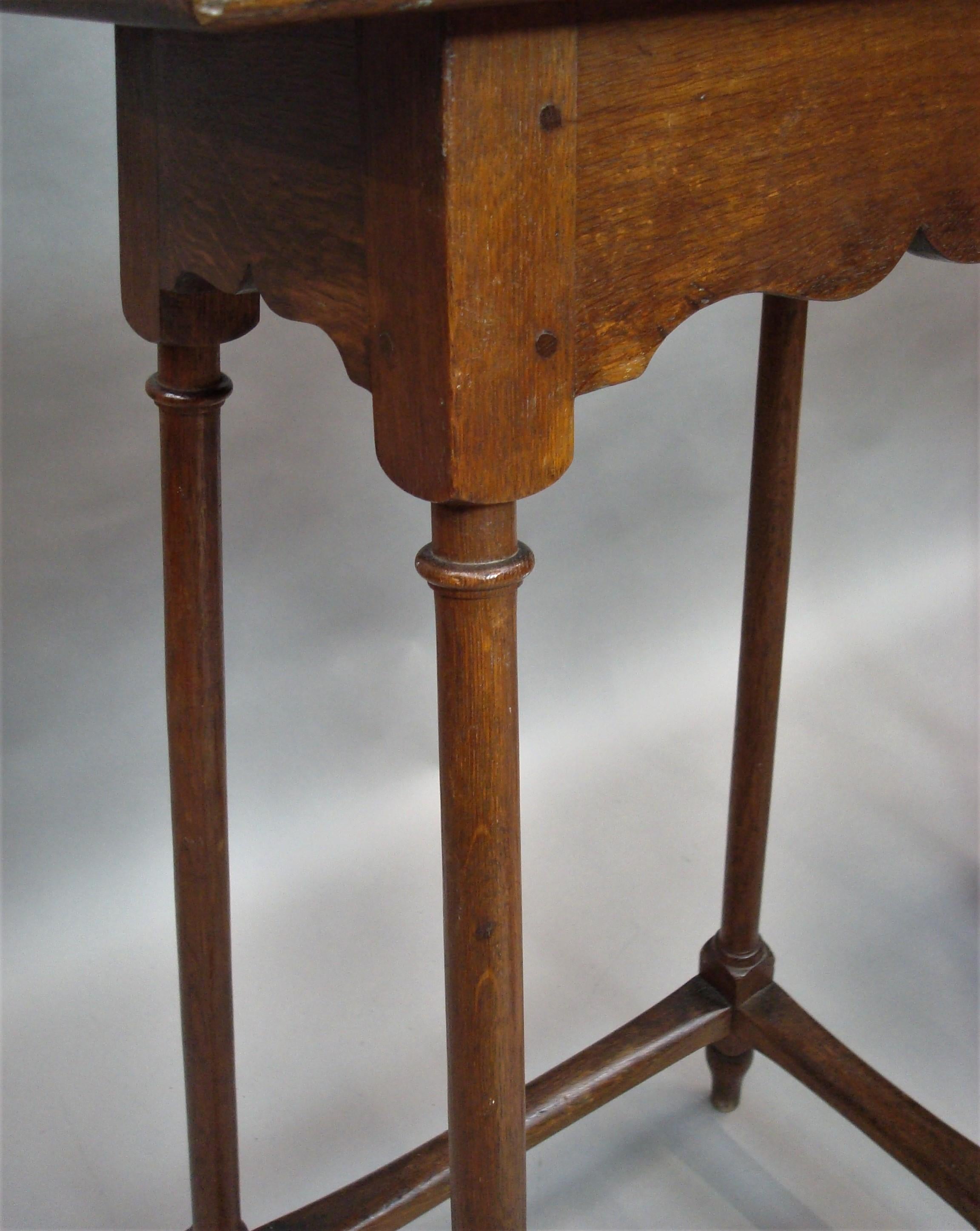 19th Century Pair of Oak Tables/Stands For Sale 9