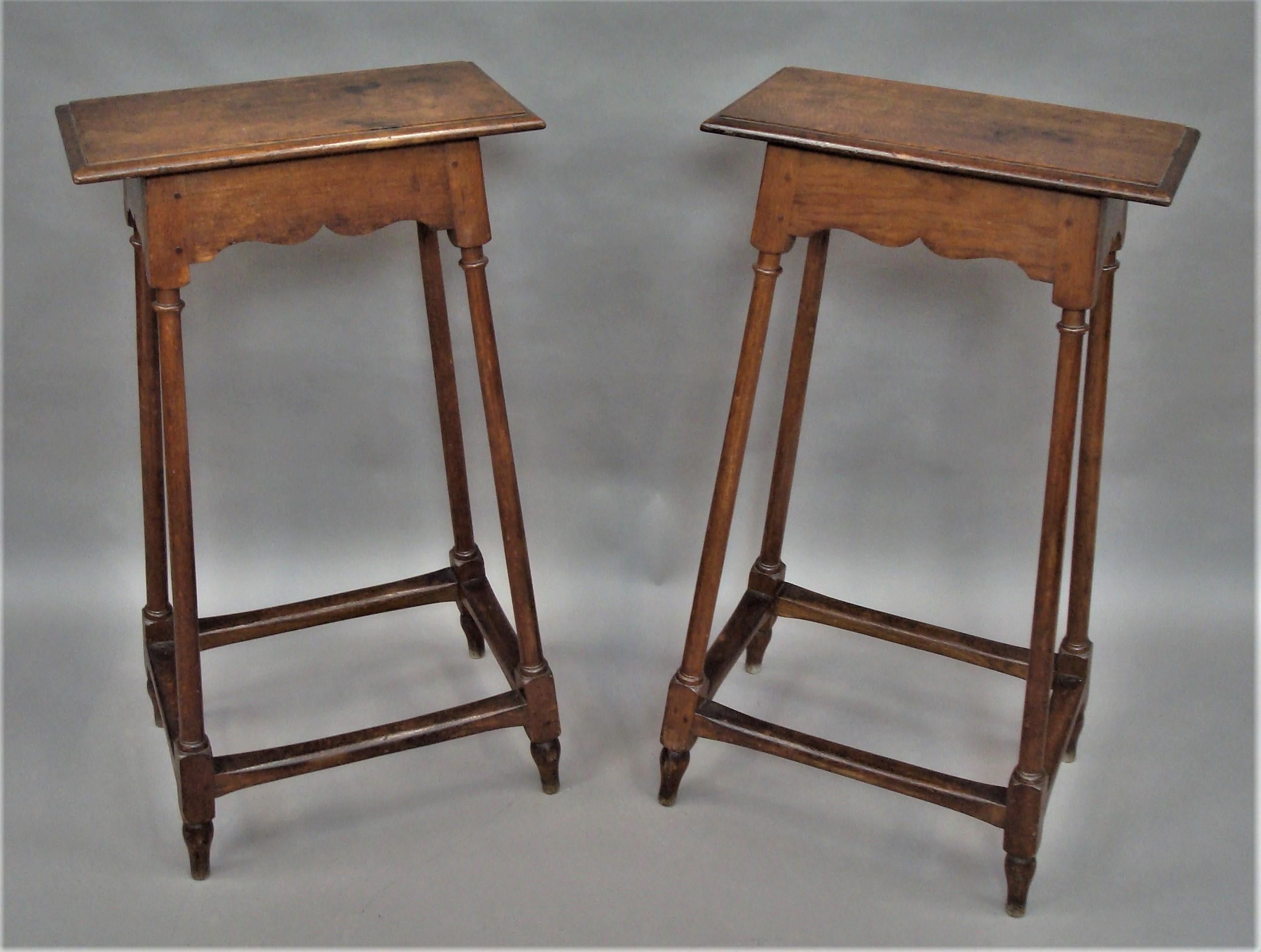 19th Century Pair of Oak Tables/Stands For Sale 3