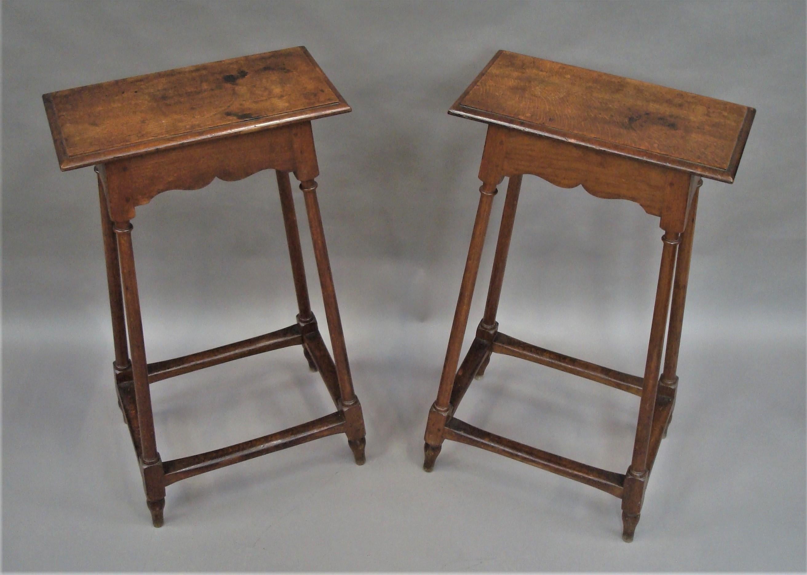 19th Century Pair of Oak Tables/Stands For Sale 4