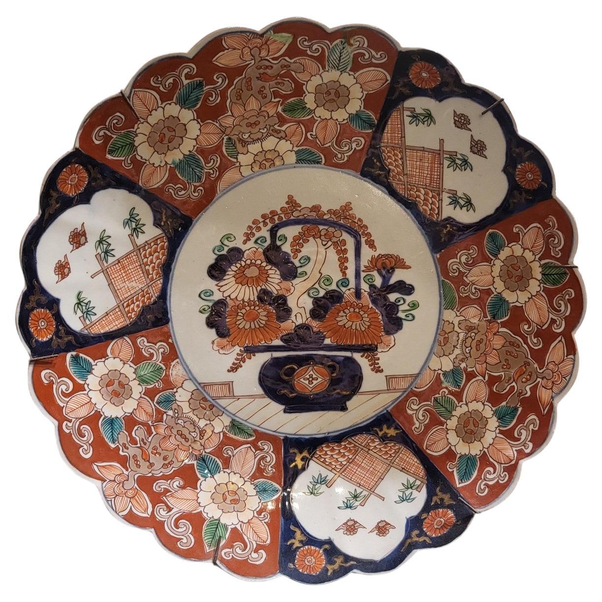 C19th Scallop Shaped Imari Charger