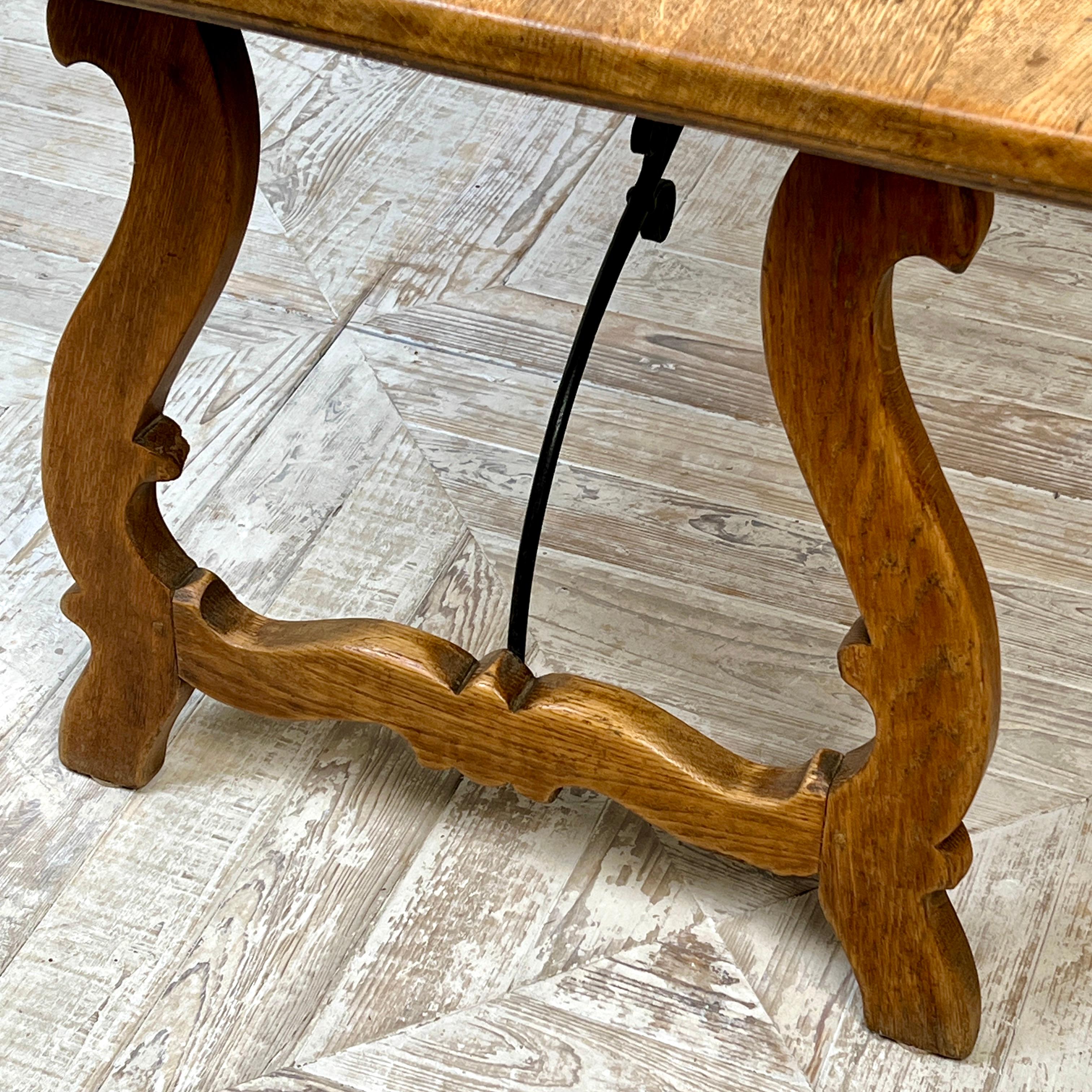 C19th Spanisch Eiche & Schmiedeeisen Tisch - Küche, Essen, oder Zentrum Tisch im Angebot 6