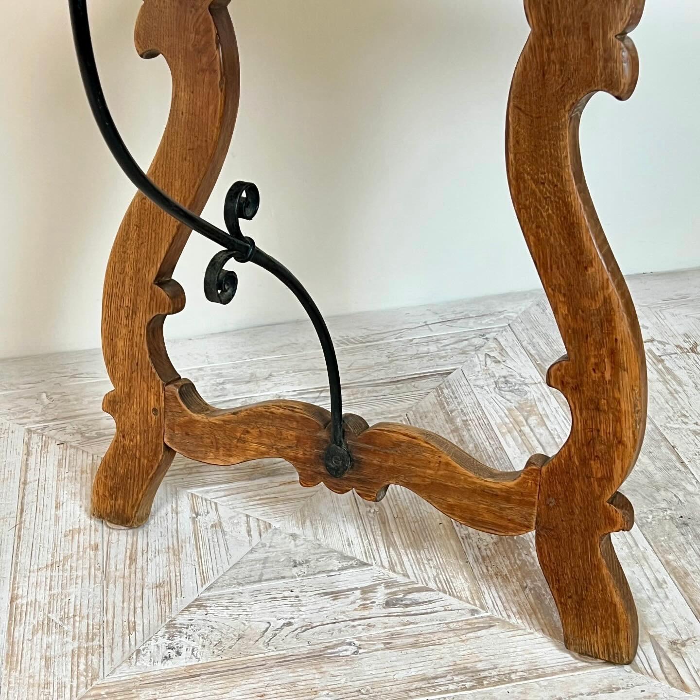 C19th Spanisch Eiche & Schmiedeeisen Tisch - Küche, Essen, oder Zentrum Tisch im Angebot 5